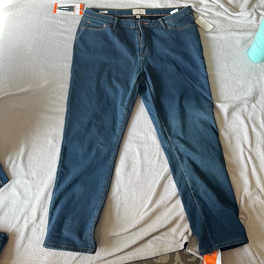 Velvet lined jeans size 16 NWT